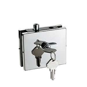 rectangular patch lock JPL-1371 with front cylinder for patch glass door