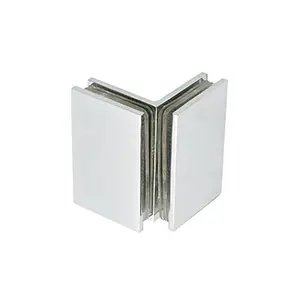 shower door rectangular square-corner 90 degree glass to glass clampJGC-3011