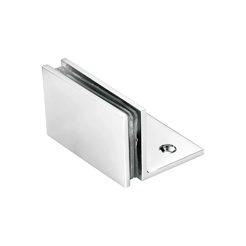 shower door rectangular square-corner wall mount L shape clampJGC-3012