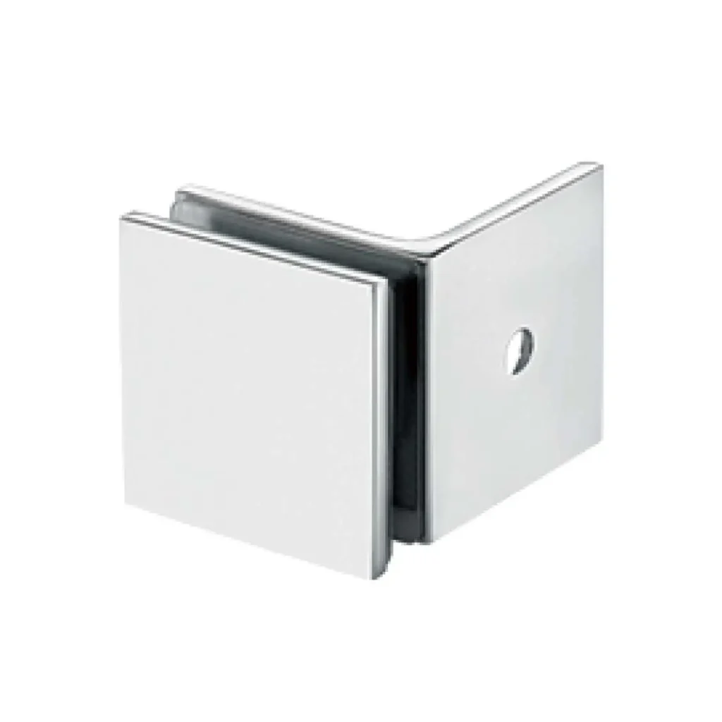 shower door flat square-corner wall mount L shape clamp JGC-3022