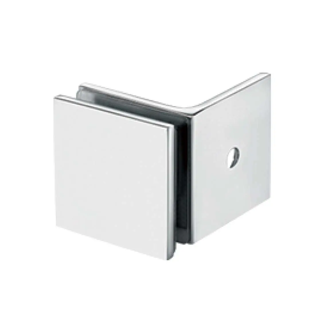 shower door flat square-corner wall mount L shape clamp JGC-3022