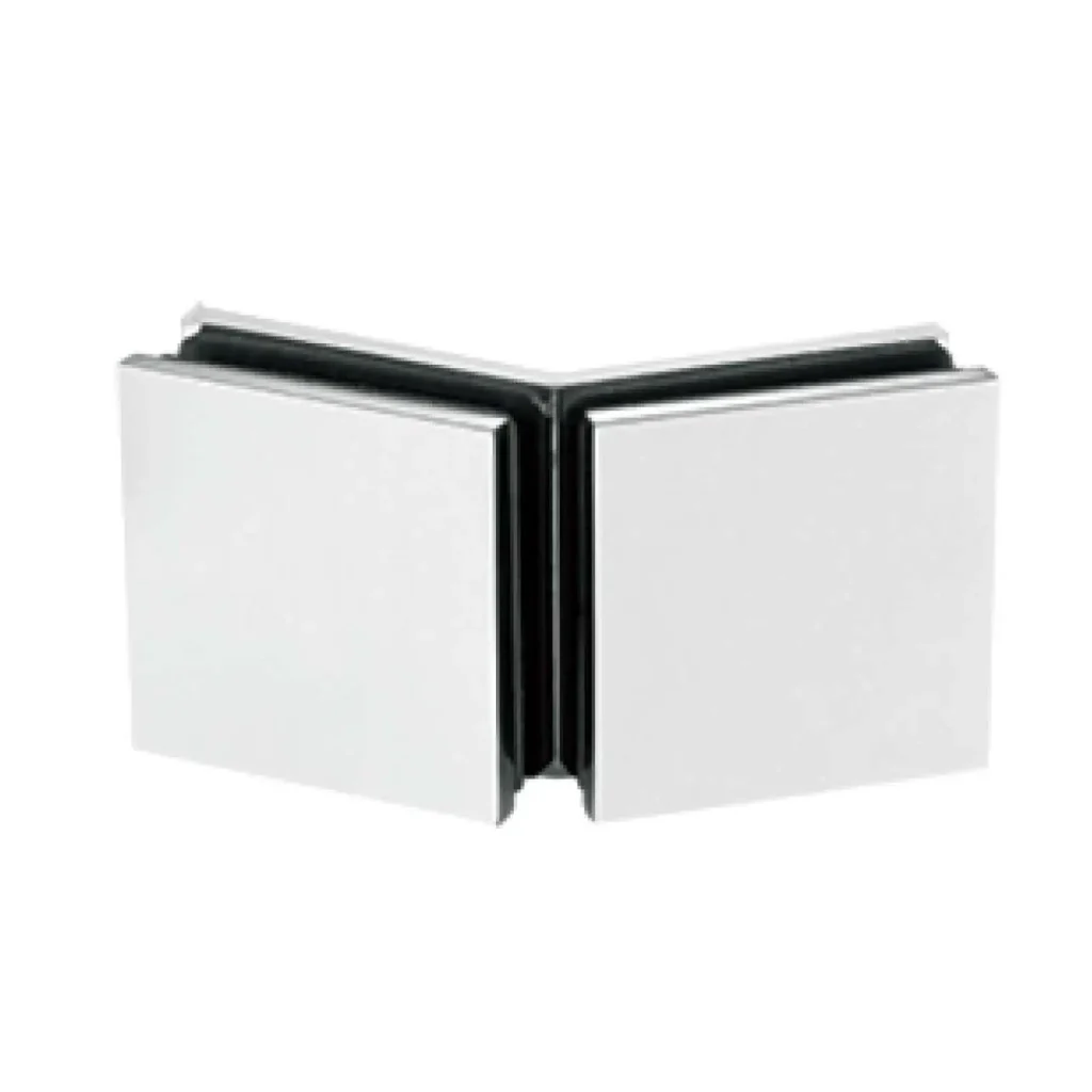 shower door flat square-corner 135 degree glass to glass clamp JGC-3023
