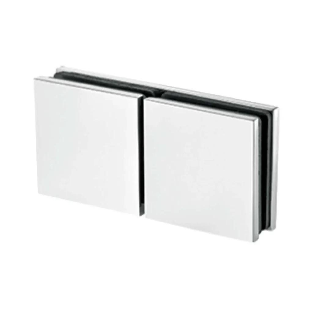 shower door flat square-corner 180 degree glass to glass clamp JGC-3024
