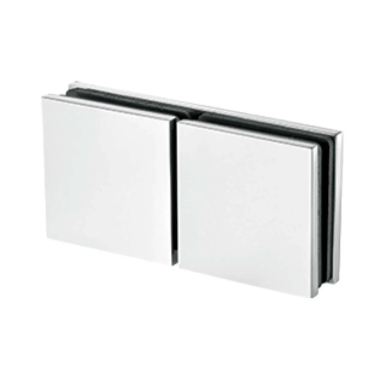 shower door flat square-corner 180 degree glass to glass clamp JGC-3024