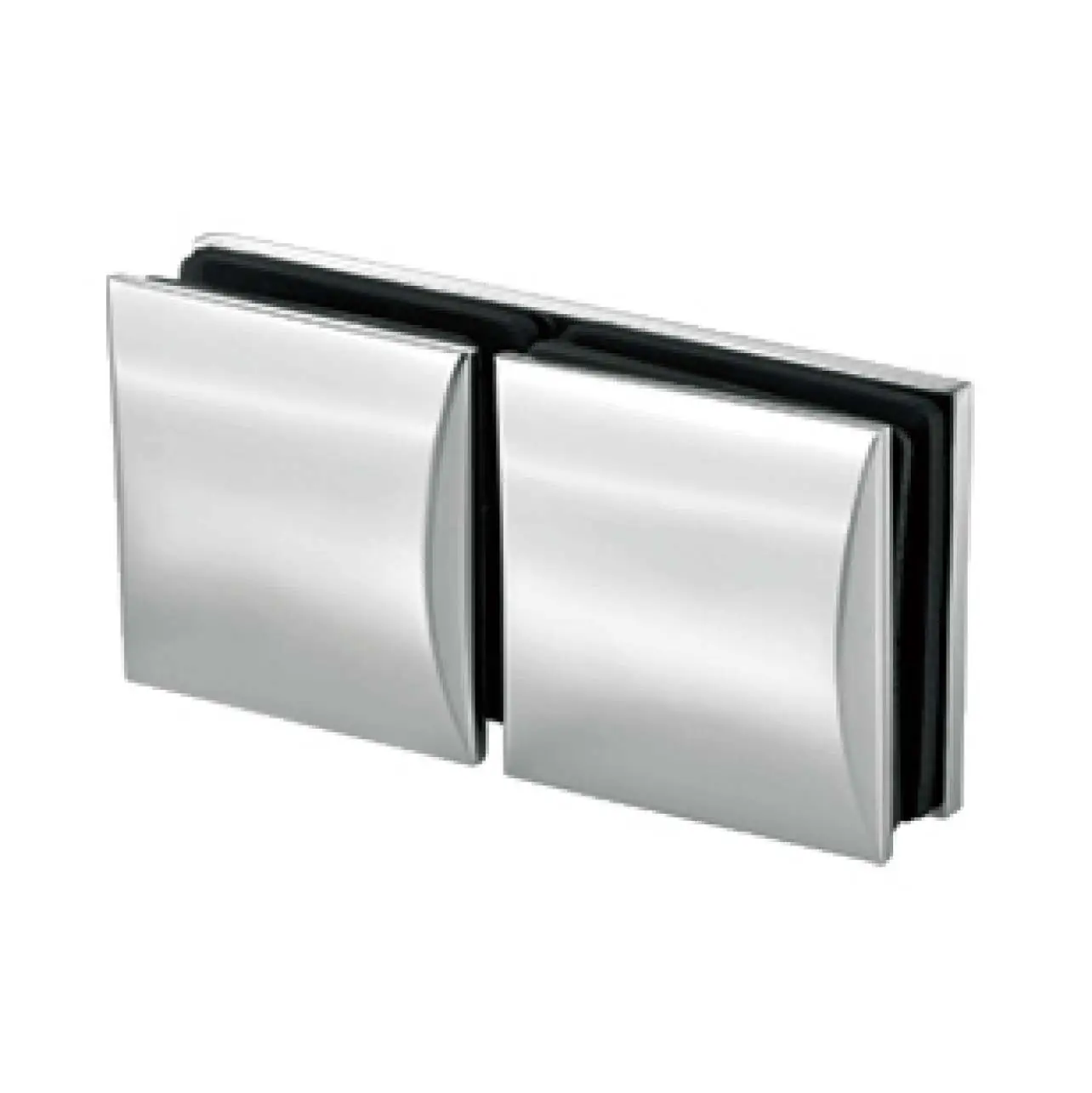 shower door brass curved-face 180-degree glass to glass clamp JGC-3054