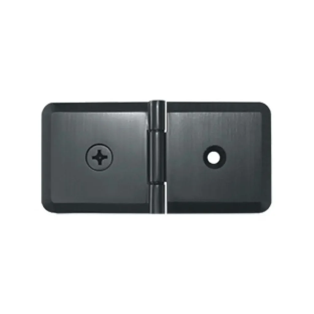 shower door matt black brass rounded beveled-edge glass-to-wall clamp JGC-3080