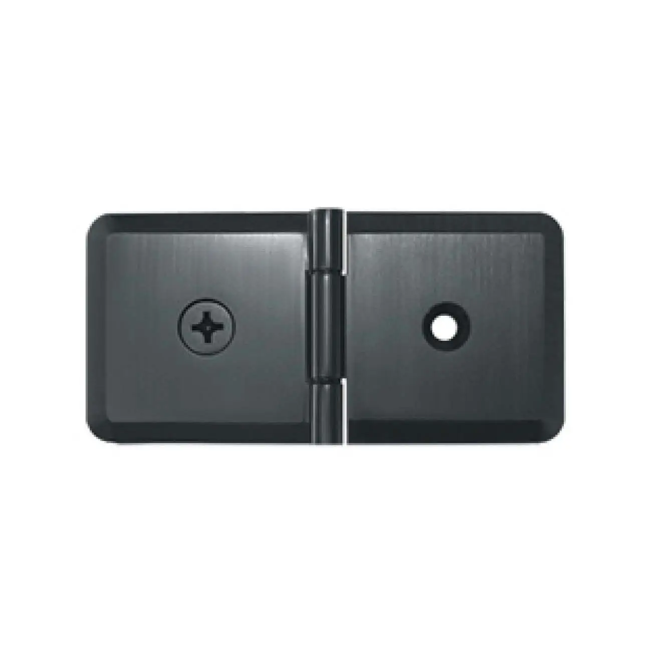 shower door matt black brass rounded beveled-edge glass-to-wall clamp JGC-3080
