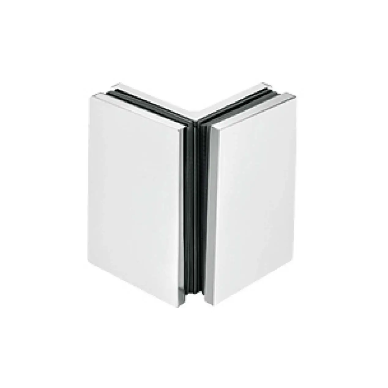 frameless shower rounded-rectangle 90 degree glass to glass clamp JGC-3101