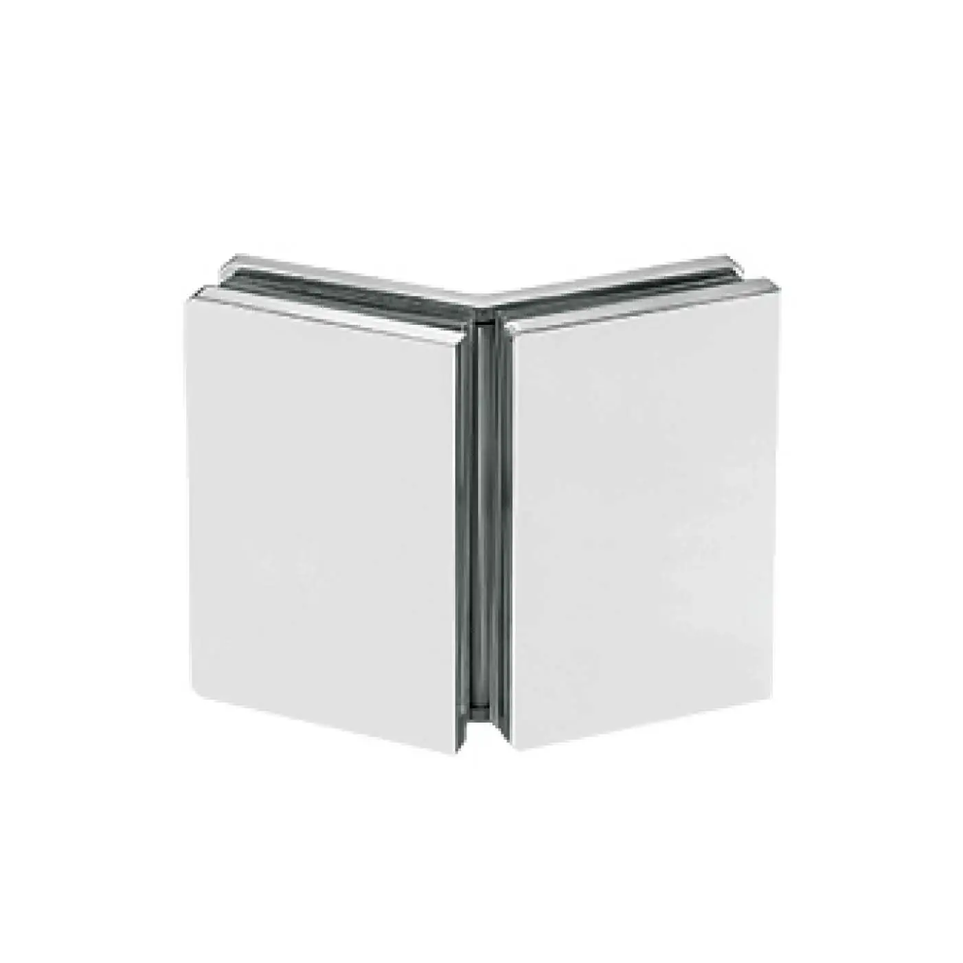 frameless shower rounded-rectangle 135 degree glass to glass clamp JGC-3103