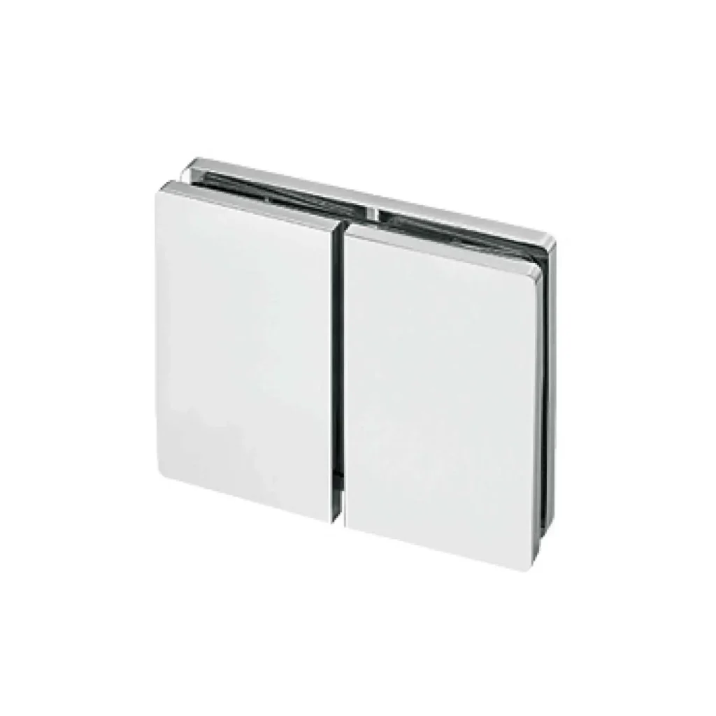 frameless shower rounded-rectangle 180 degree glass to glass clamp JGC-3104