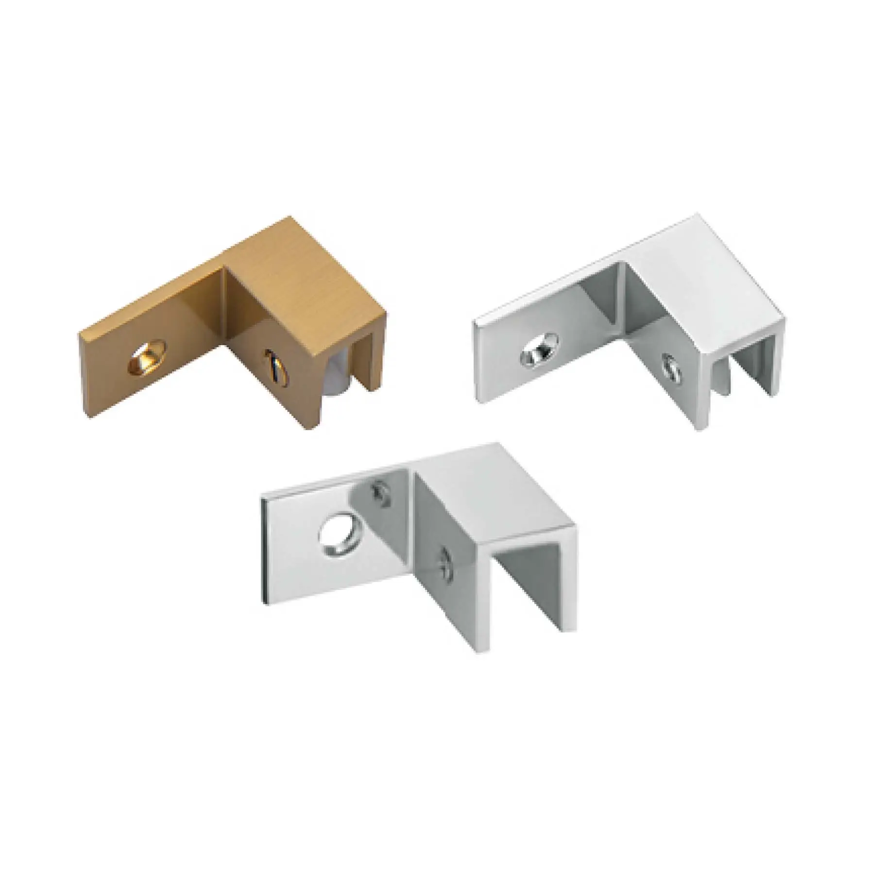 Clamp JGC-3180 Technical drawing of shower left wall mount L shape glass to glass clamp JGC-3180