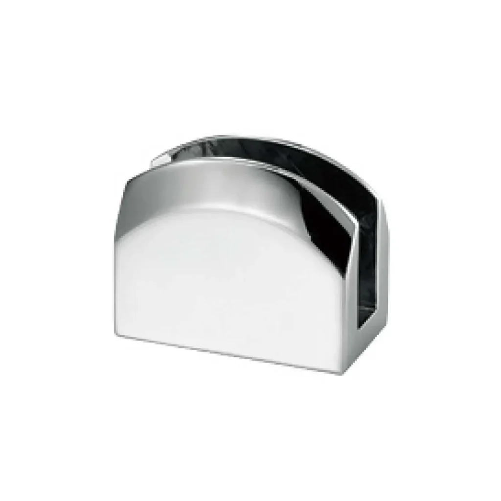 frameless shower semi-curved 90 degree glass clamp JGC-3191