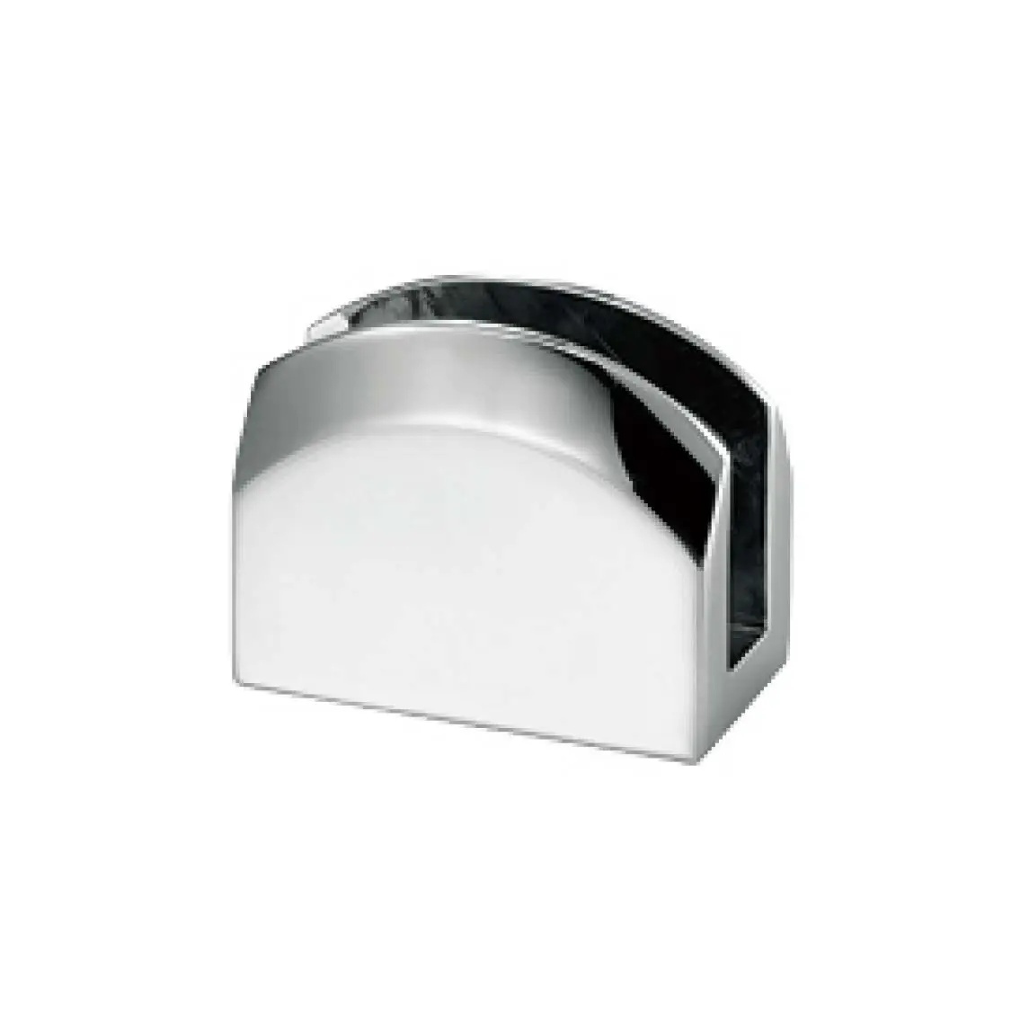 frameless shower semi-curved 90 degree glass clamp JGC-3191