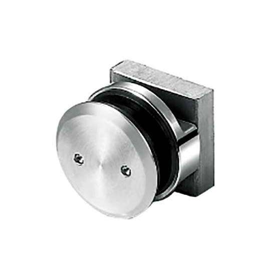 round track clamp JSD-7320 mounted in square block housing for single sliding glass door