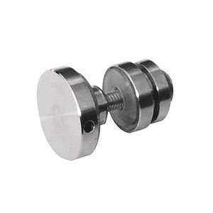 Round double-ended clamp JSD-7820 with stepped centers for shower single glass door