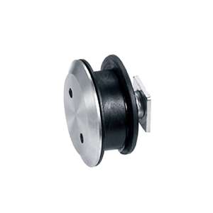 Round connector JSD-6140 with a central black rubber wheel for hidden sliding door