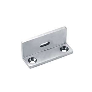L-shaped rectangular connector plate JSD-6141 with two screw holes for hidden sliding door