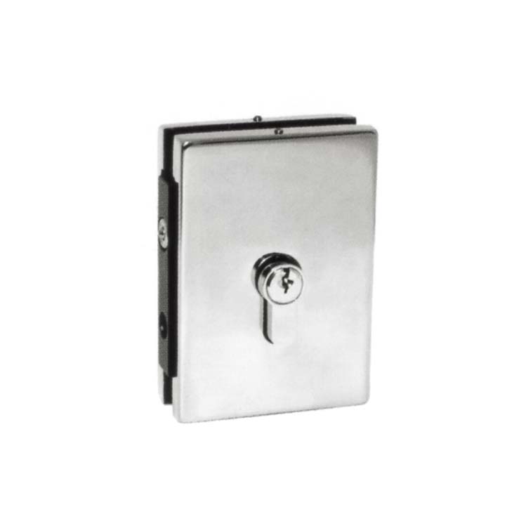 rectangular center lock JPL-1271 with front cylinder for patch glass door