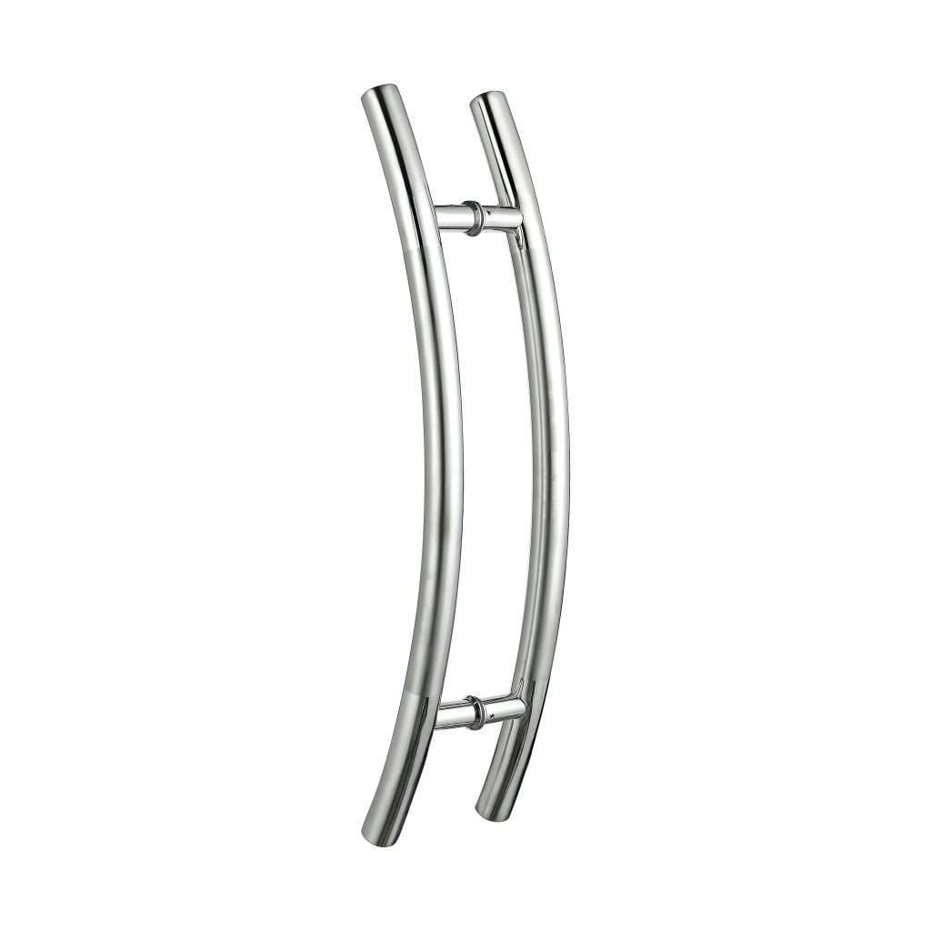 curved double-tube pull handle JDH-1830 for patch door