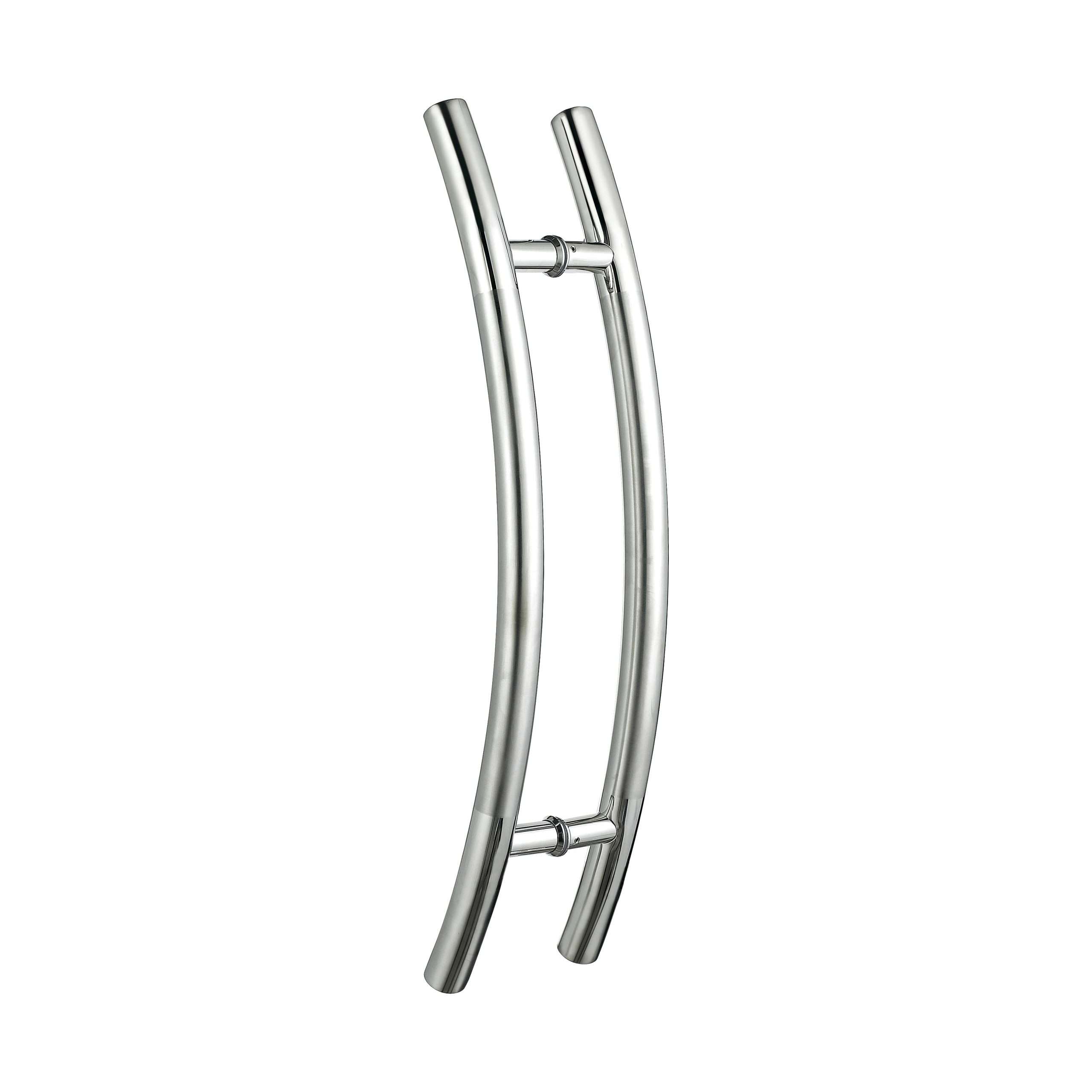 curved double-tube pull handle JDH-1830 for patch door