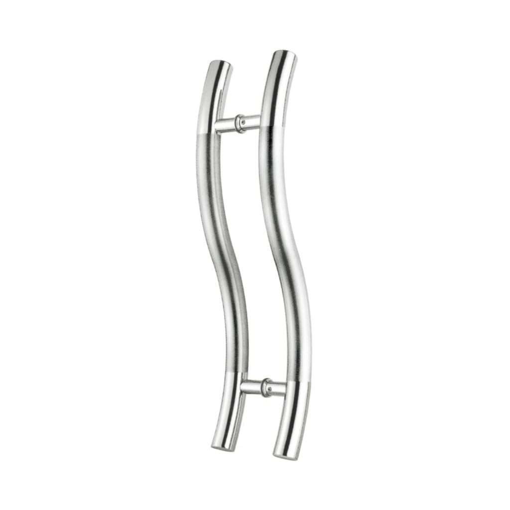 S-shaped double-tube pull handle JDH-1840 for patch door