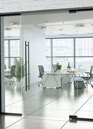 Patch glass door hardware scene