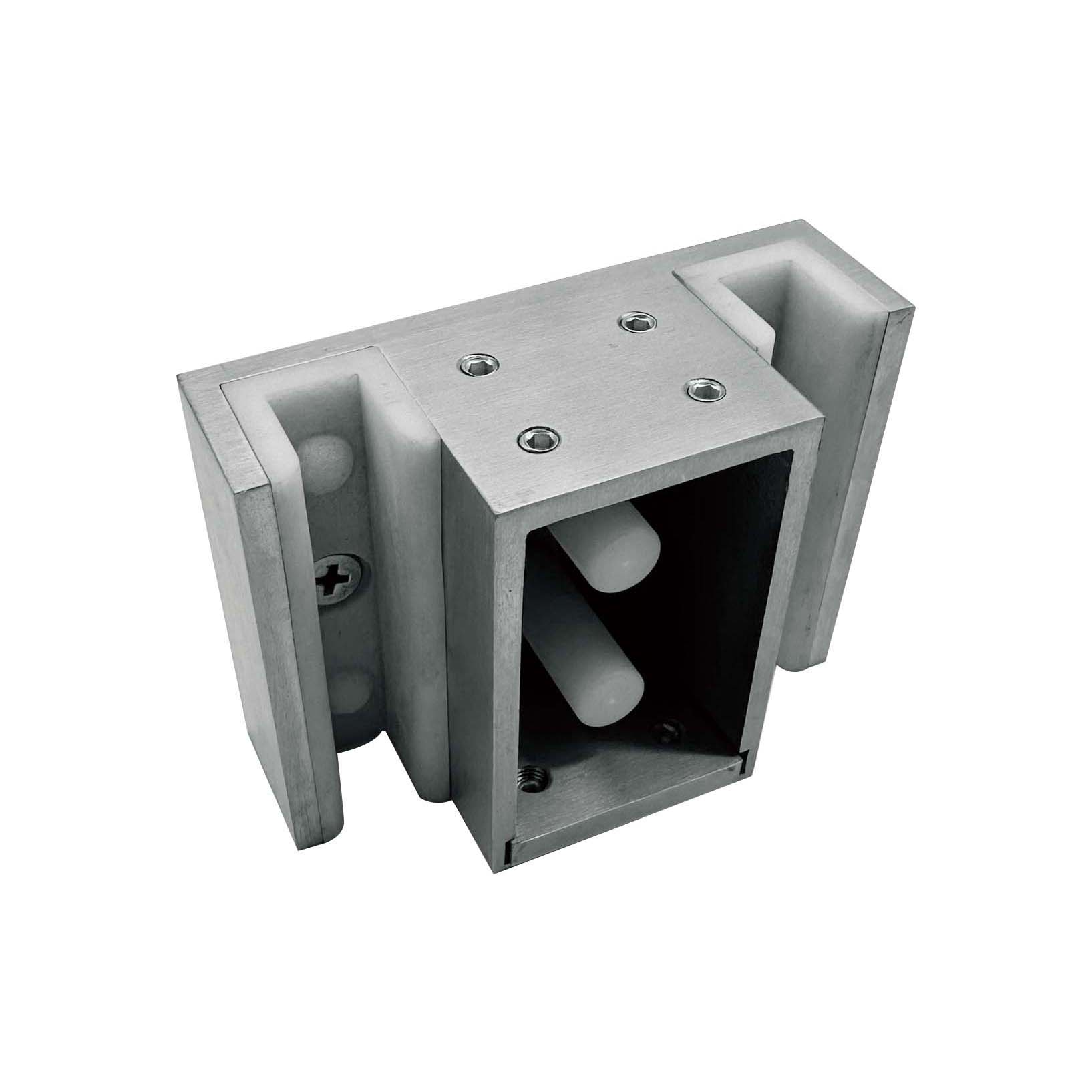 Rectangular end bracket DJSD-7231 with double channel for shower double sliding glass door