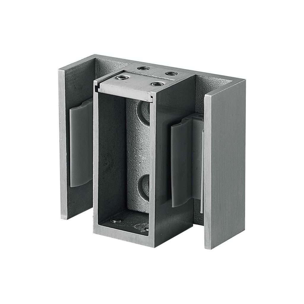 Box-shaped end bracket DJSD-7330 with open sides for double sliding door