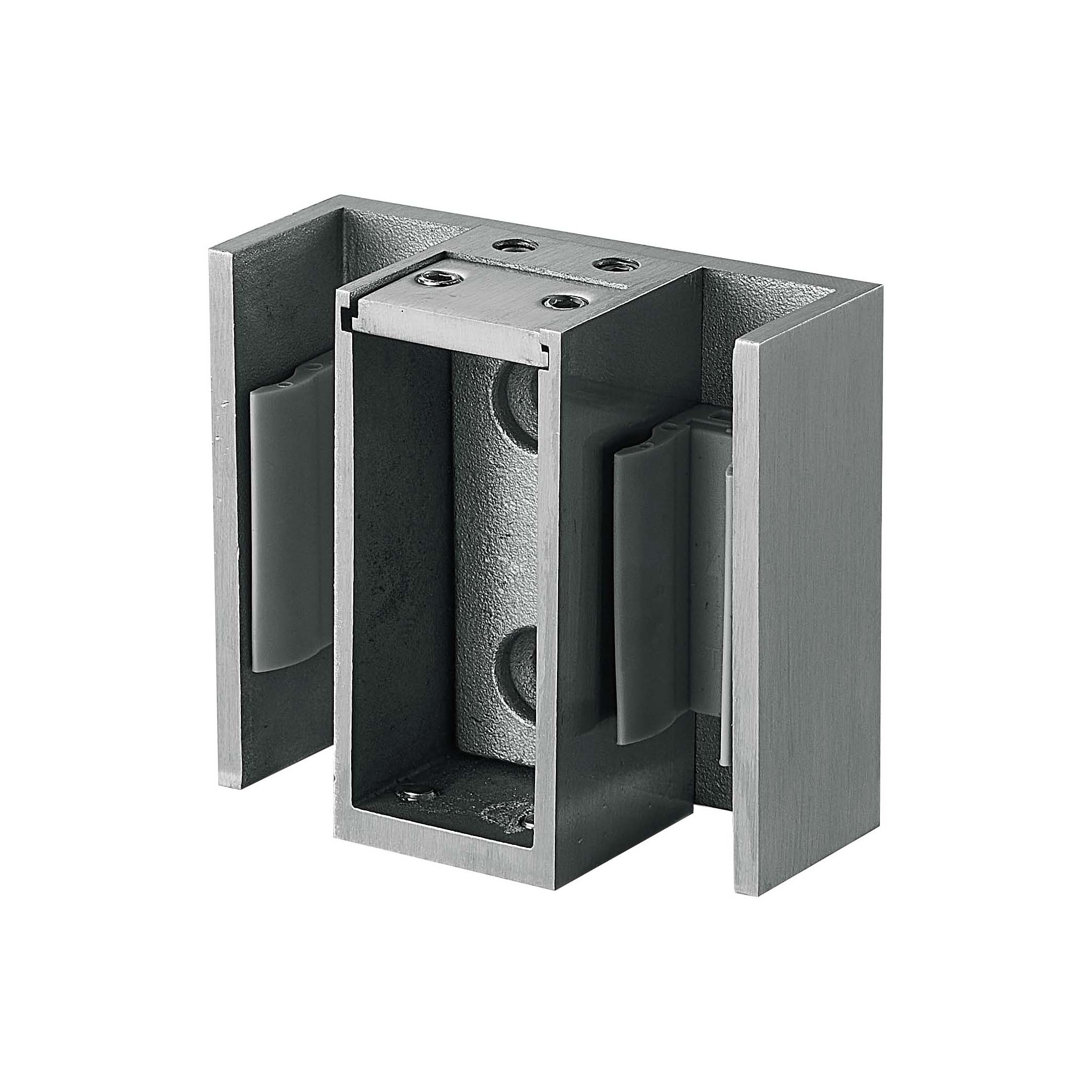 Box-shaped end bracket DJSD-7330 with open sides for double sliding door