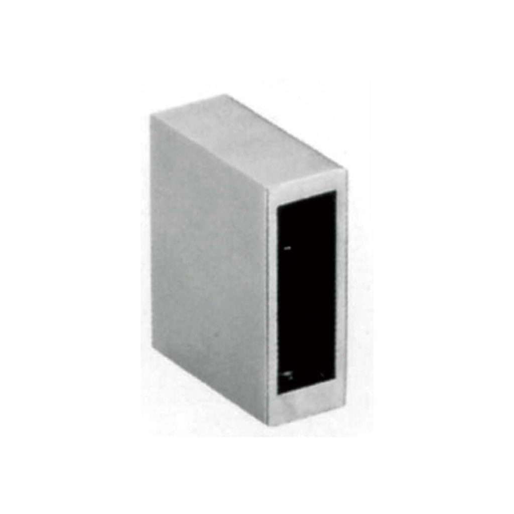 rectangular hollow end bracket JSD-7340A with open side slot for single sliding glass door