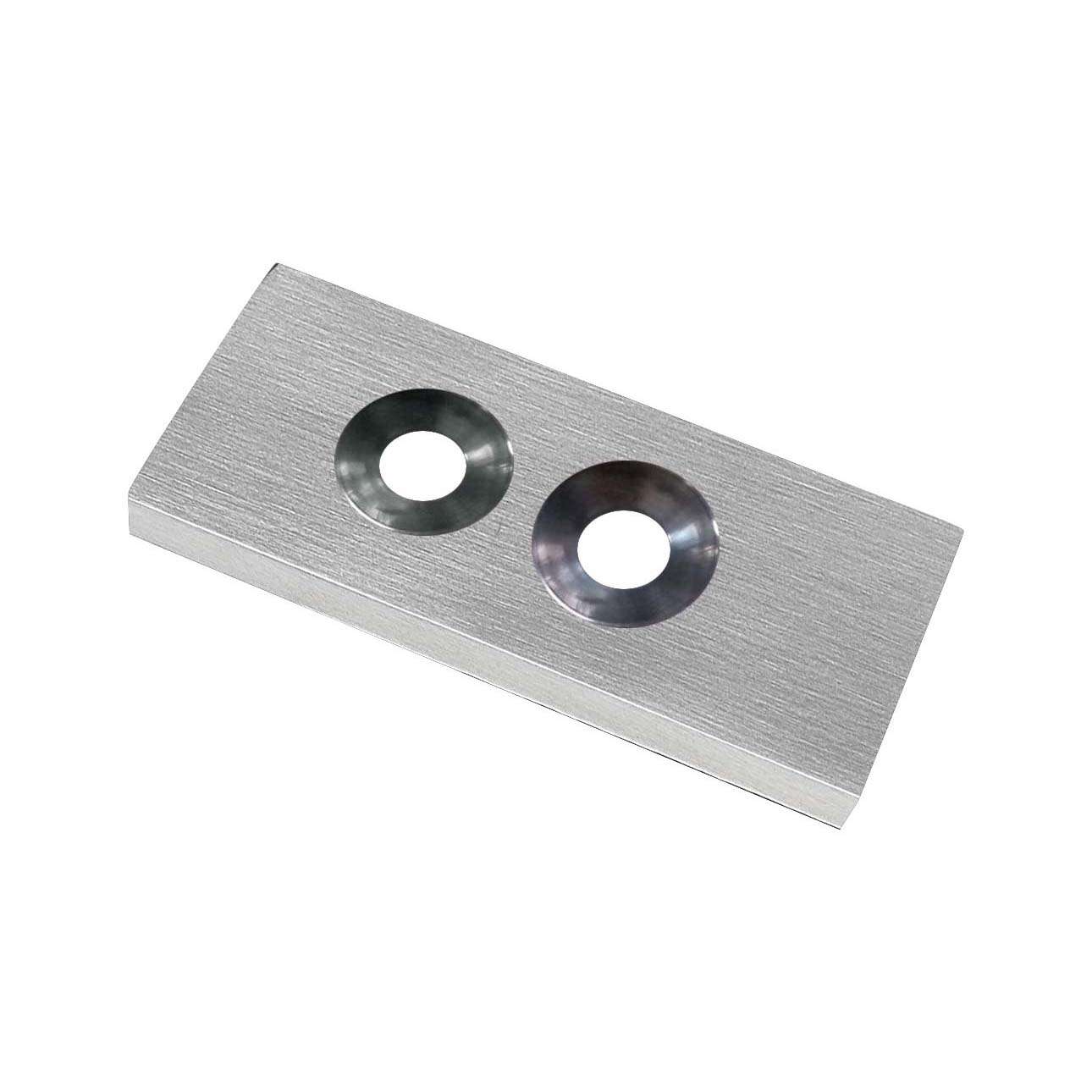 flat rectangular end bracket JSD-7341 with two holes for single sliding glass door