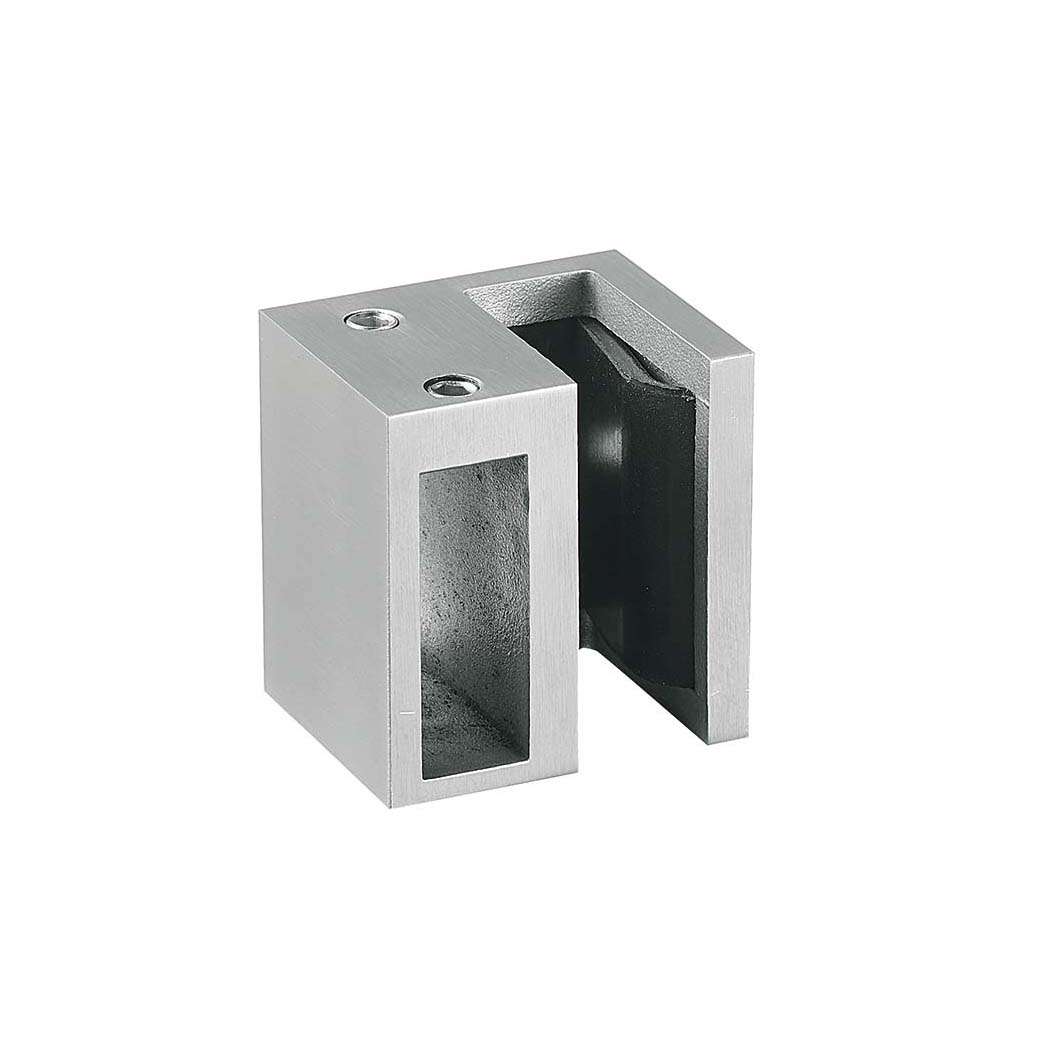 Short square end bracket JSD-7930 with inner slot for shower single sliding glass door