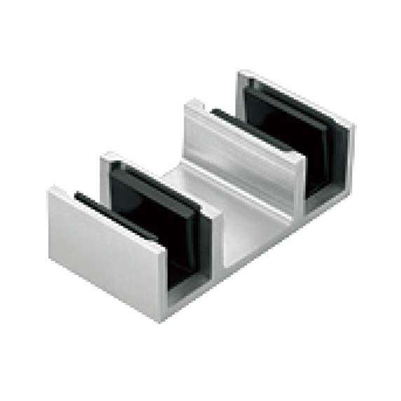 U-shaped double-channel floor guide DJSD-7140A for shower double sliding glass door