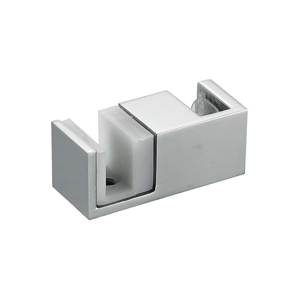 Rectangular floor guide JSD-7940 with wide open channel for shower single sliding glass door