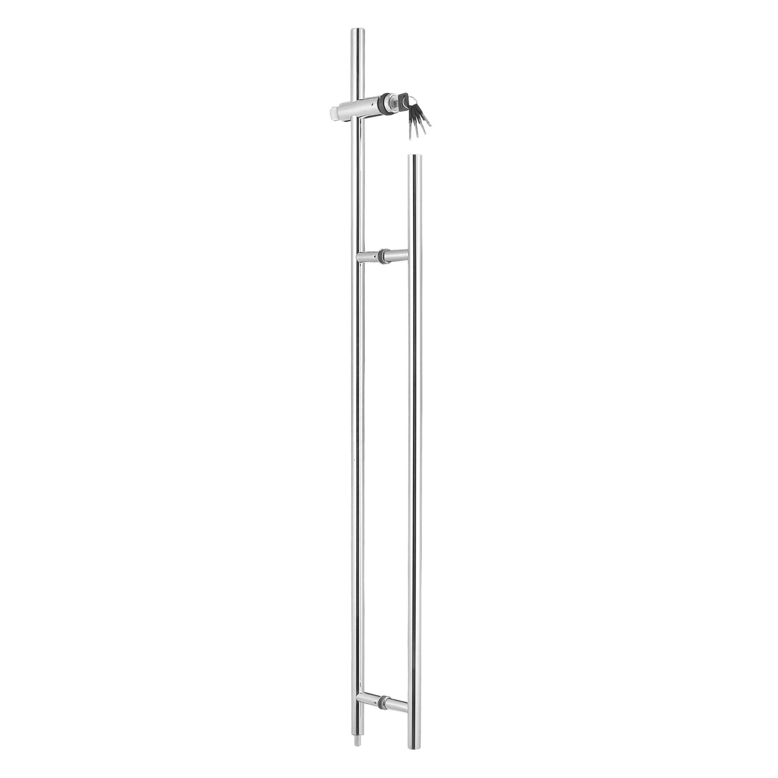 round double-tube handle with side lock JDH-1930 for patch door