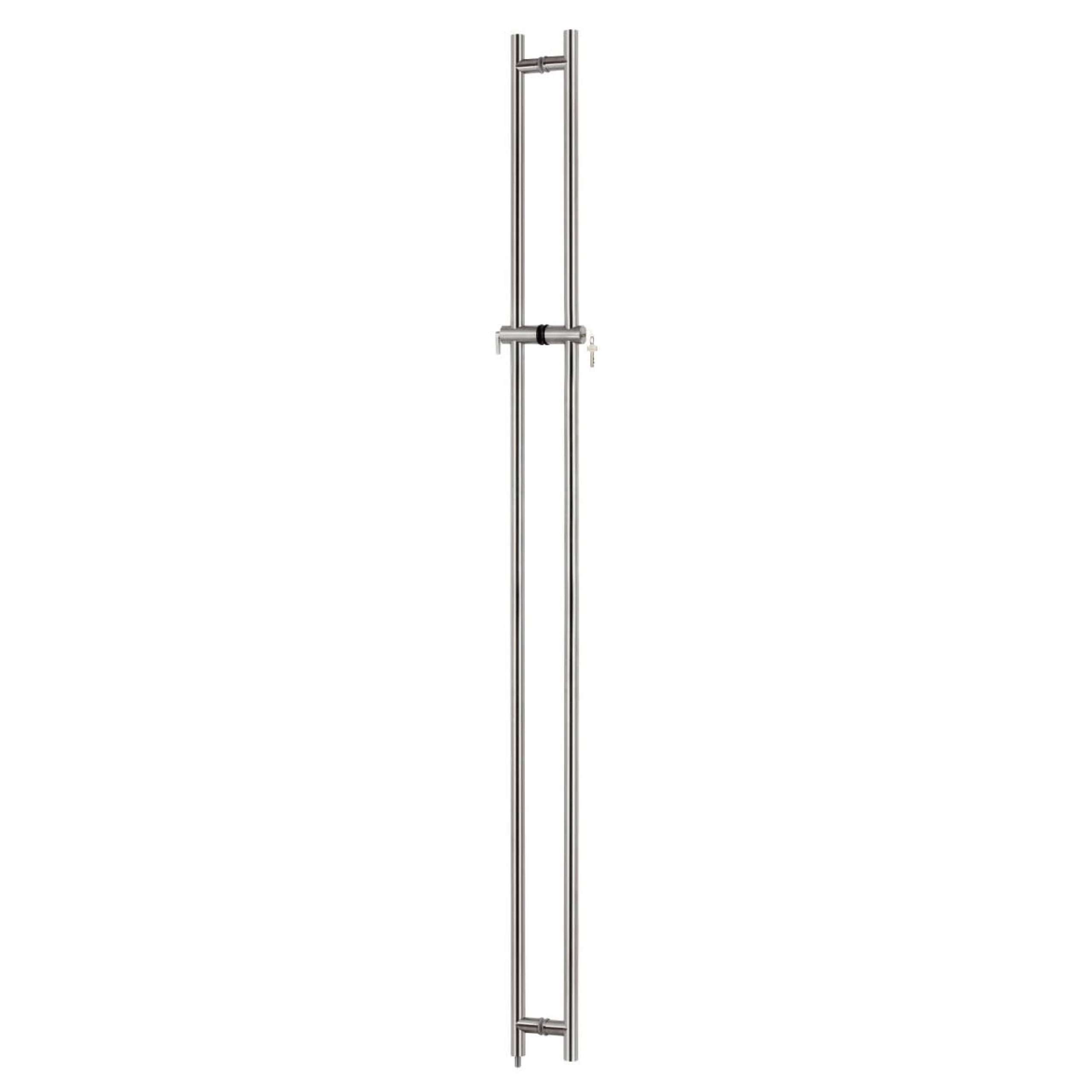 slim round double-tube handle with side lock JDH-1951 for patch door