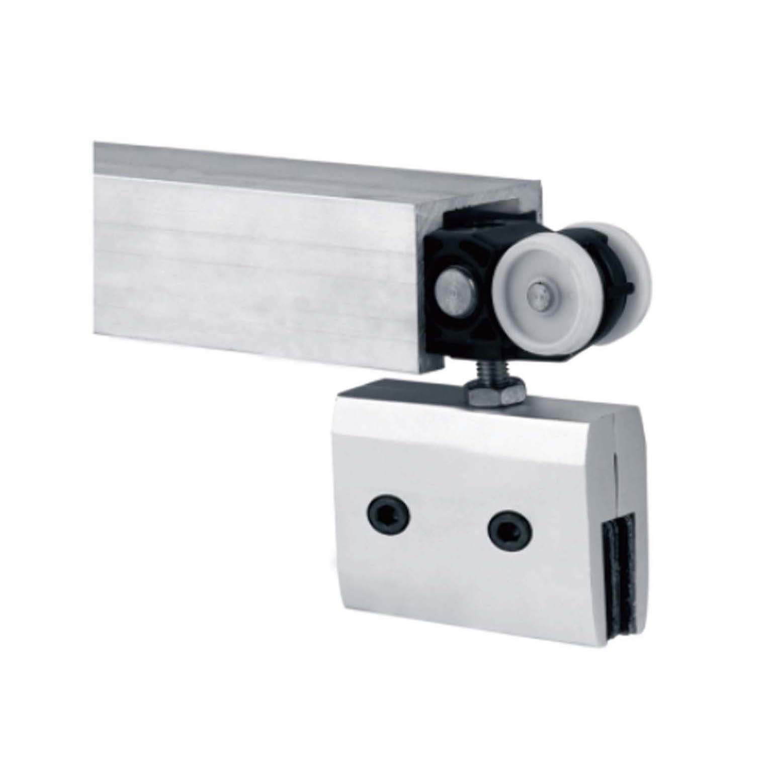 hanger JSD-6111 with wheels and a block-shaped connector for hidden sliding door installation