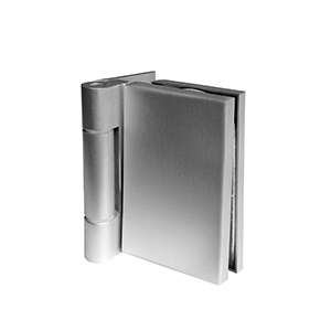 Glass hinge JPF-4071-4A with straight rectangular body and vertical pivot