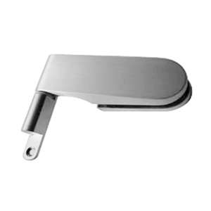 Glass hinge JPF-4071-5 with long slim rectangular body and angled mounting