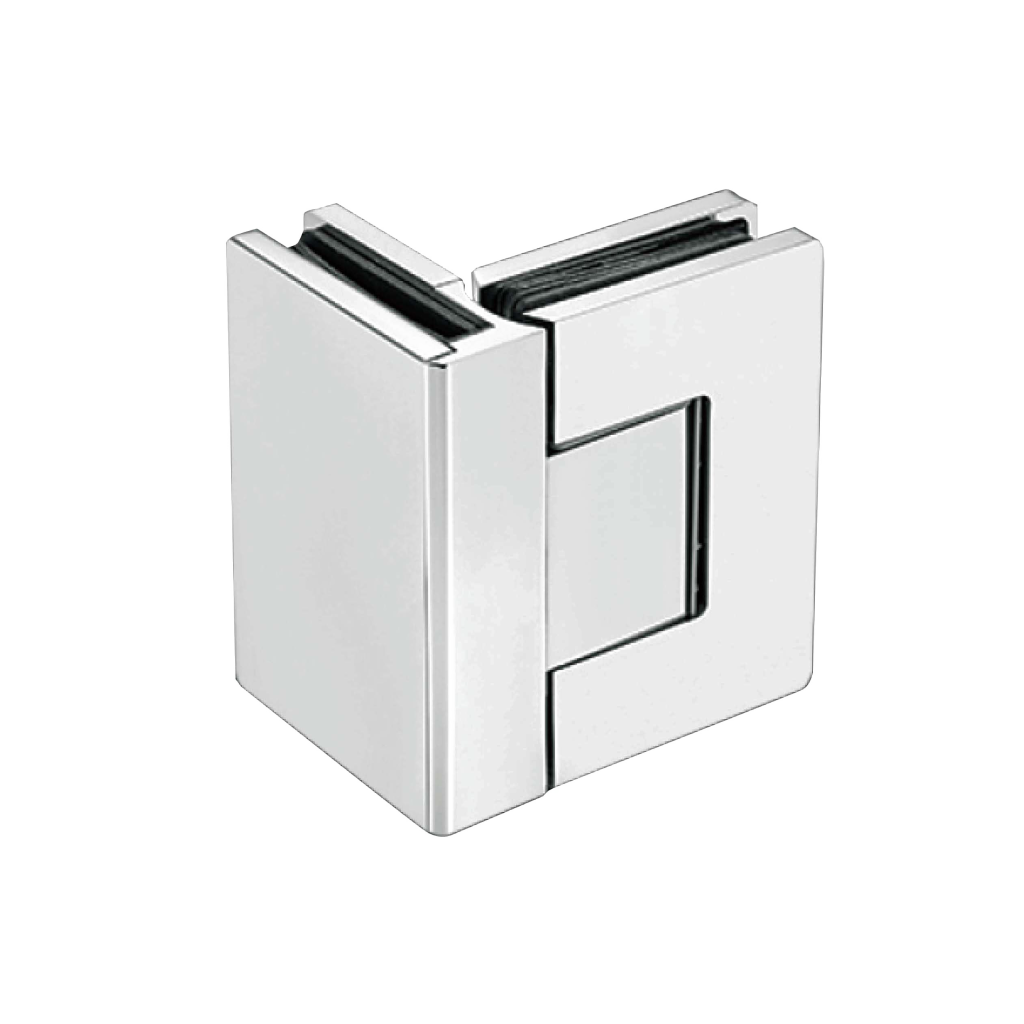 square edge adjustable 90 degree glass to glass shower hinge JSH-2011 with concealed fixing
