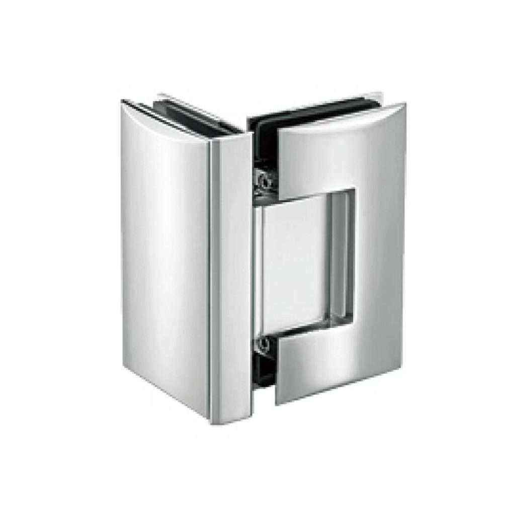 rounded edge brass 90 degree glass to glass hinge JSH-2051 for shower glass door