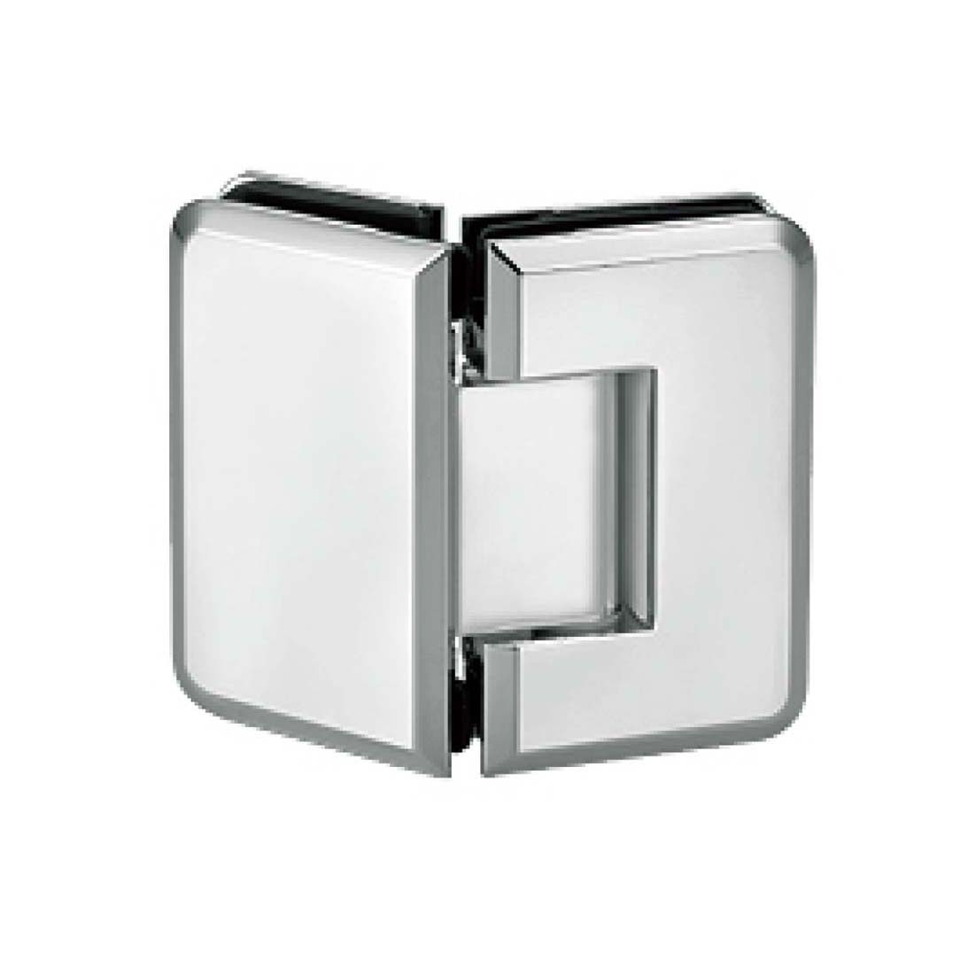 rounded edge brass 135 degree glass to glass shower hinge JSH-2062