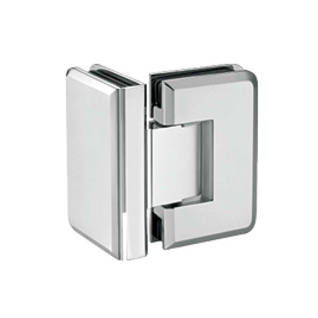 rounded edge brass adjustable 90 degree glass to glass shower hinge JSH-2065