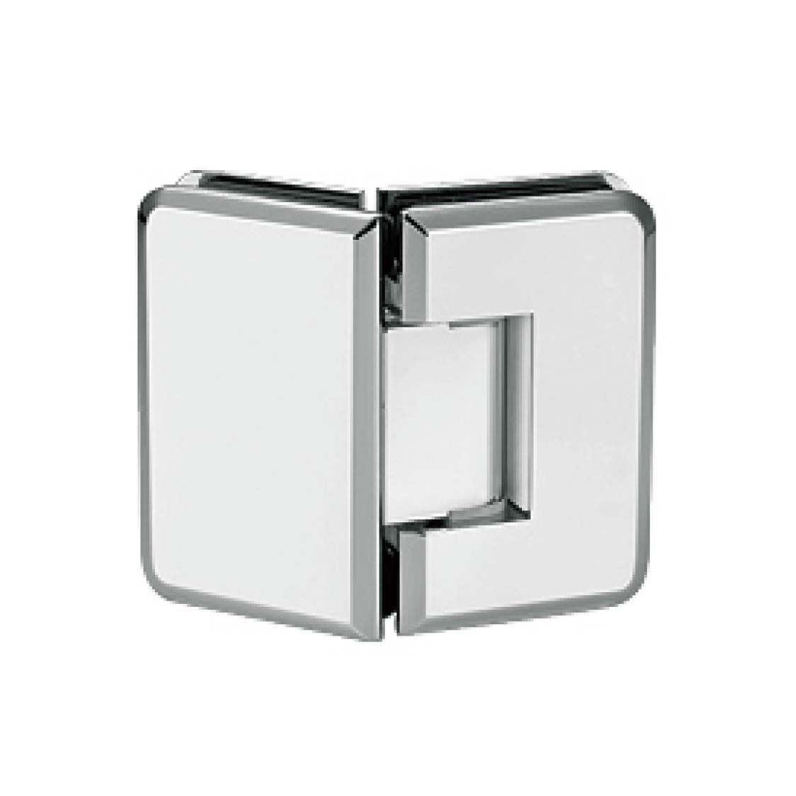 rounded edge brass 135 degree adjustable glass to glass shower hinge JSH-2066
