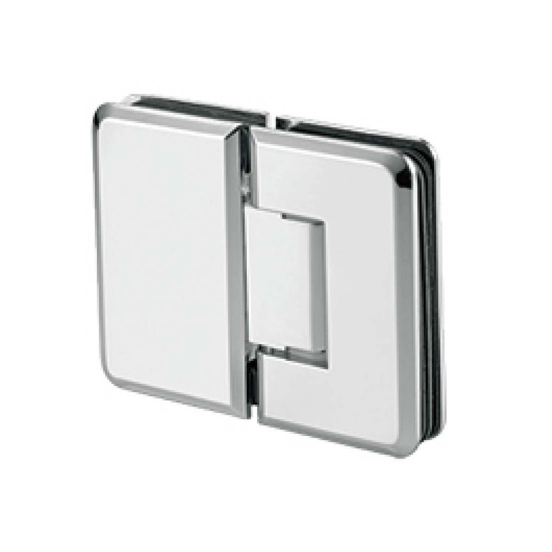 rounded edge brass 180 degree adjustable glass to glass shower hinge JSH-2067