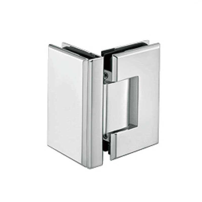 flat rectangular brass 90 degree glass to glass shower hinge JSH-2071