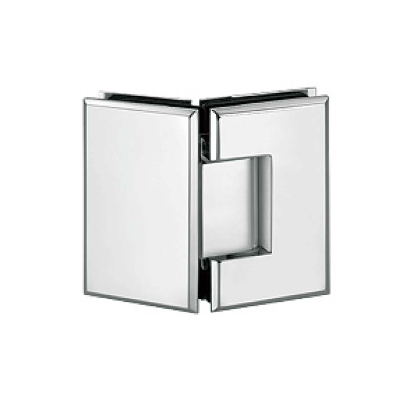 flat rectangular brass 135 degree glass to glass shower hinge JSH-2072