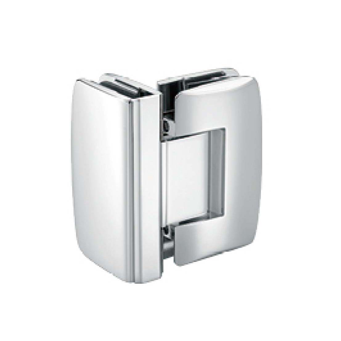 90 degree glass to glass hinge JSH-2211 with wide curved covers for shower door