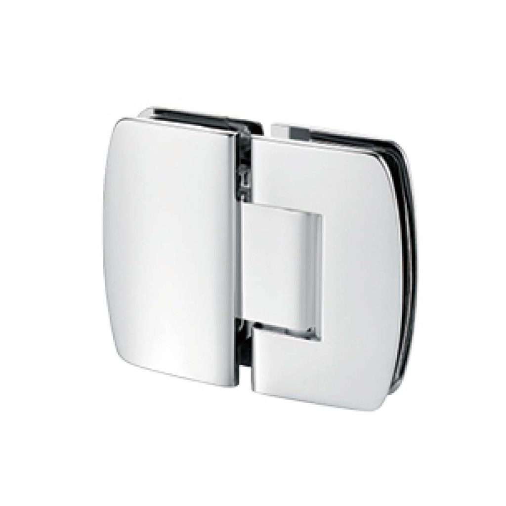 180 degree glass to glass hinge JSH-2213 with wide curved covers for shower door