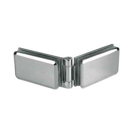 glass to glass hinge JSH-2431 with angled rectangular plates for shower door